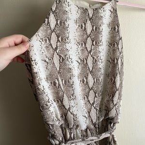 Snake Print Jumpsuit